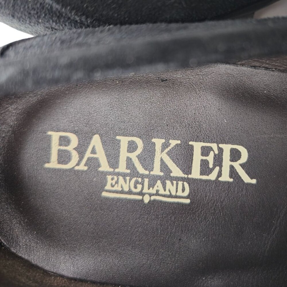 NEW Barker England UK Dress Shoes Black Suede Leather Penny Loafers Mens 11.5 - Picture 10 of 11